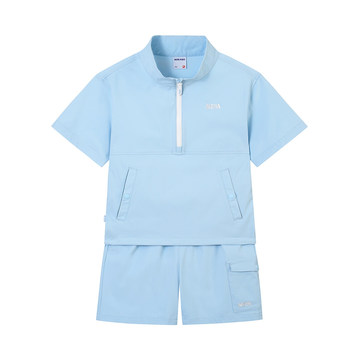 네파 키즈 아노락 상하의 세트 - 스카이블루, L