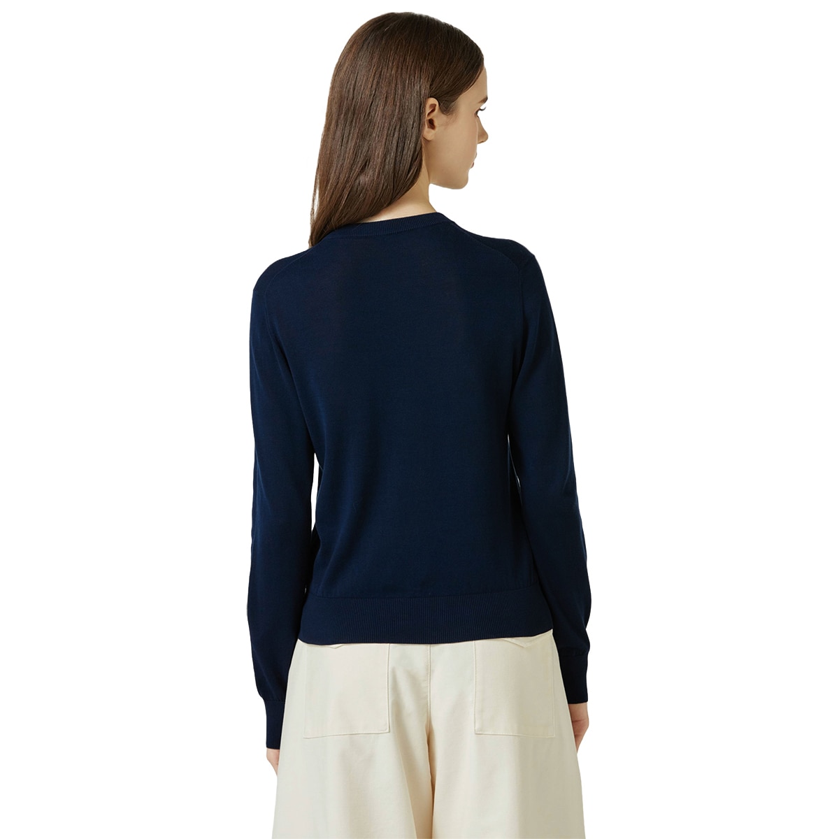 리디아 바인 여성 수피마코튼 크루넥 가디건 - 네이비, M 리디아 바인 여성 수피마코튼 크루넥 가디건 - 네이비, M