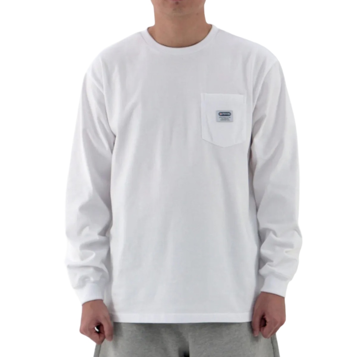아웃도어프로덕츠 남성 긴소매 크루티 - 화이트