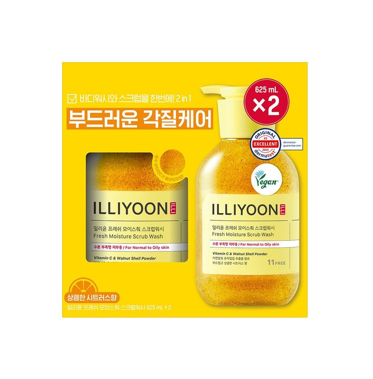 일리윤 모이스춰 스크럽워시 625ml x 2 일리윤 모이스춰 스크럽워시 625ml x 2