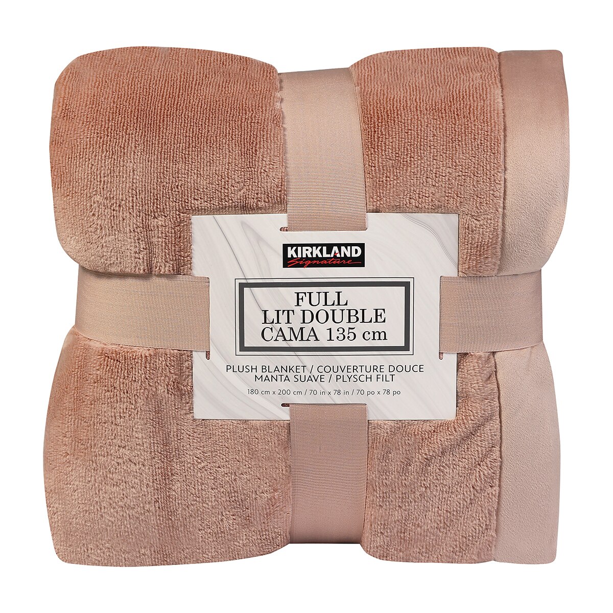 커클랜드 시그니춰 플러쉬 담요 180x200cm - 핑크