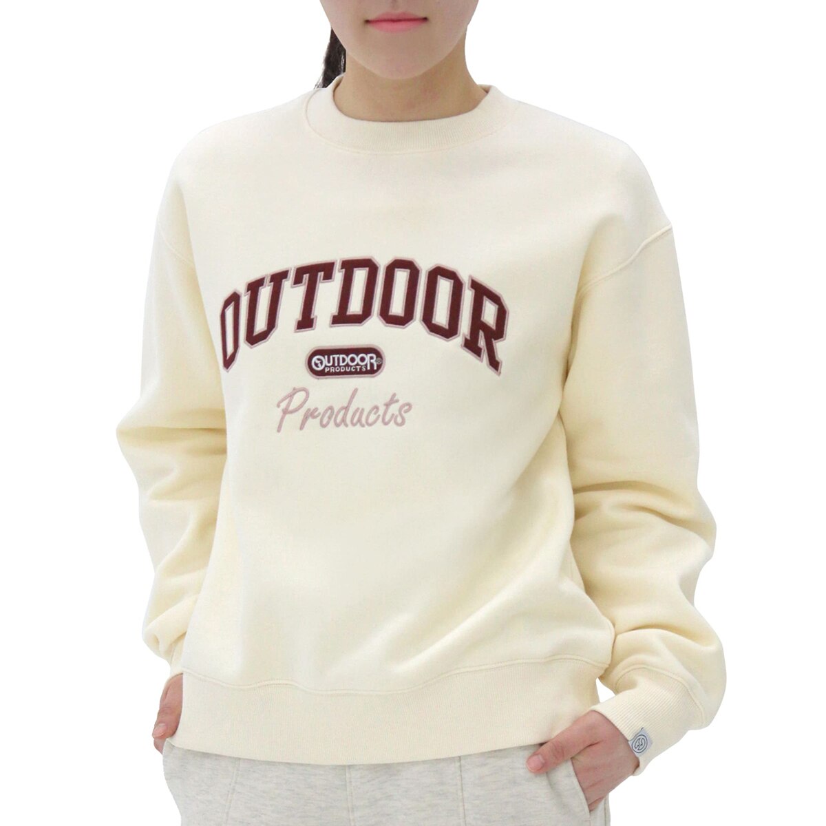 아웃도어 프로덕츠 여성 플리스 스웨트셔츠 - 크림