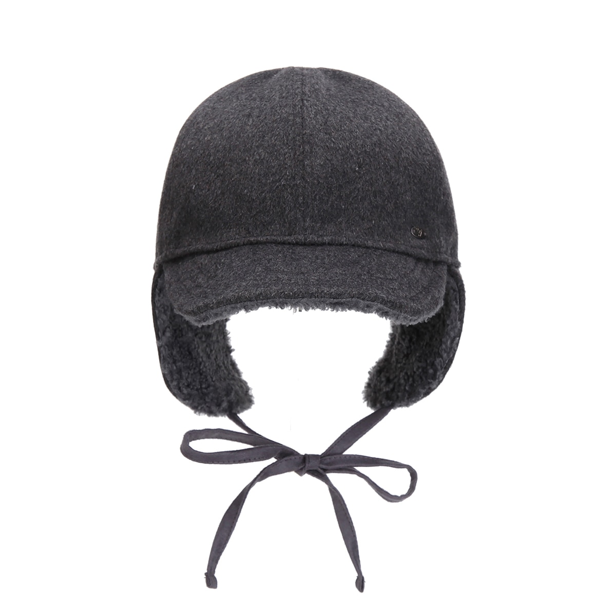 화이트샌즈 울 헤어 이어머프 캡 오비크 - 그레이