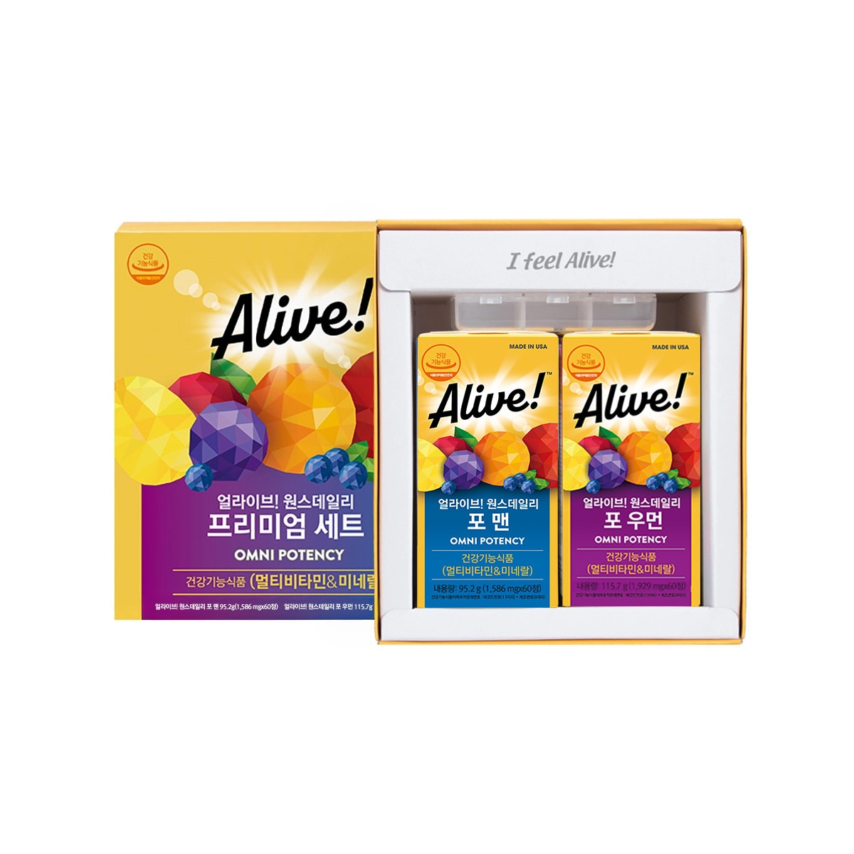 얼라이브 원스데일리 종합비타민 남성 & 여성세트 얼라이브 원스데일리 종합비타민 남성 & 여성세트