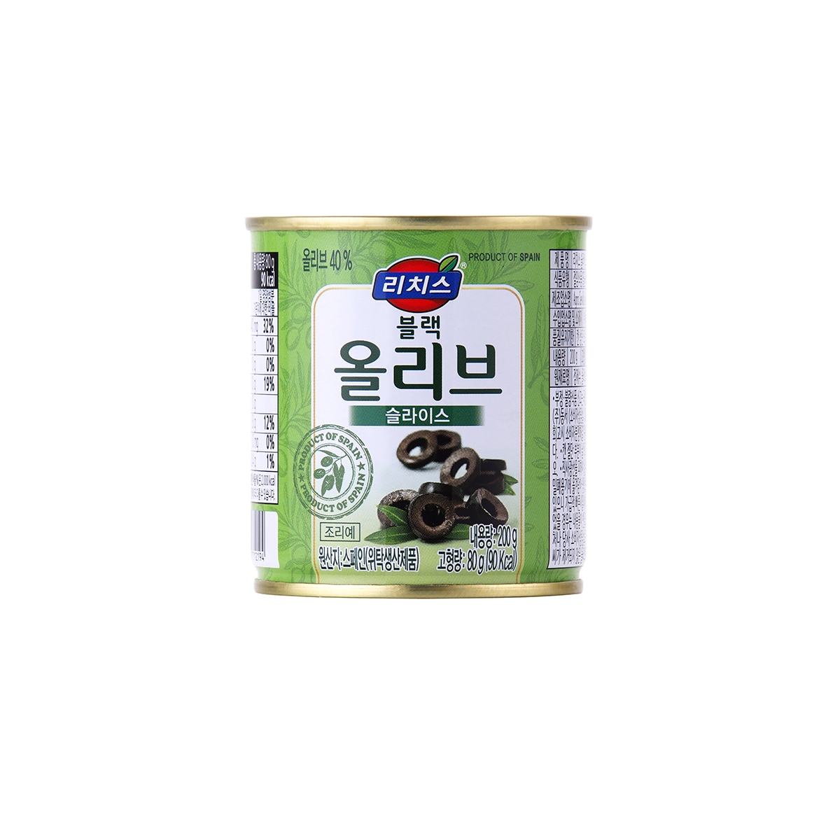 리치스 블랙올리브 200g x 12 - 슬라이스 리치스 블랙올리브 200g x 12 - 슬라이스