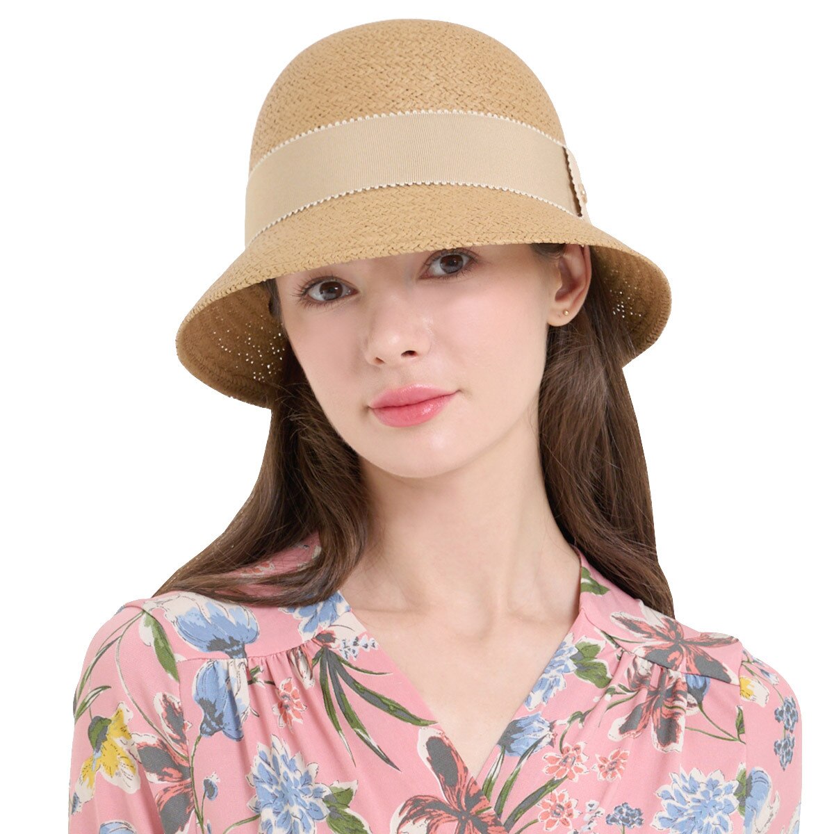 안드레아바나 여성 클로슈 햇 - 베이지