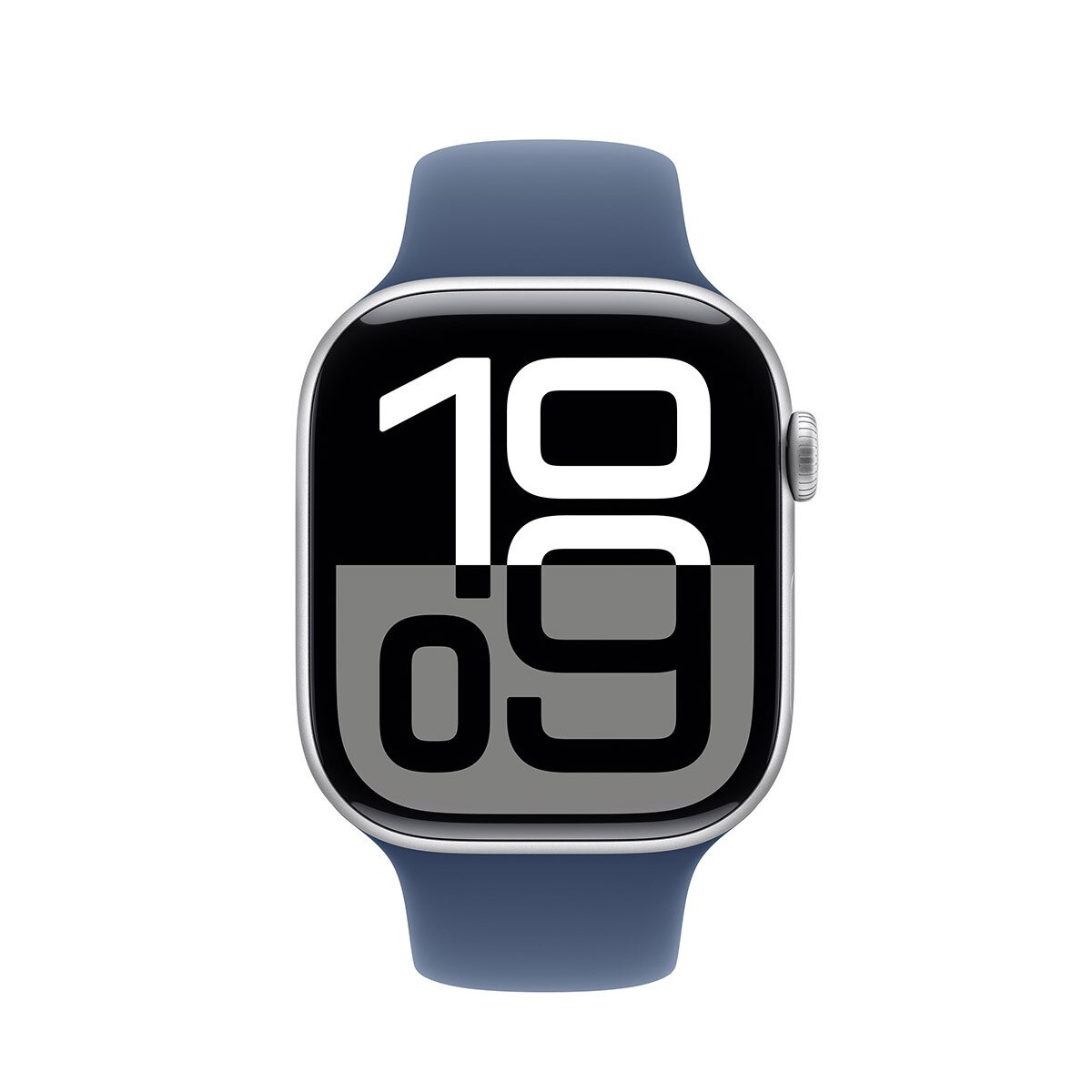 Apple 워치 10 46mm 실버 데님 스포츠 밴드 - S/M