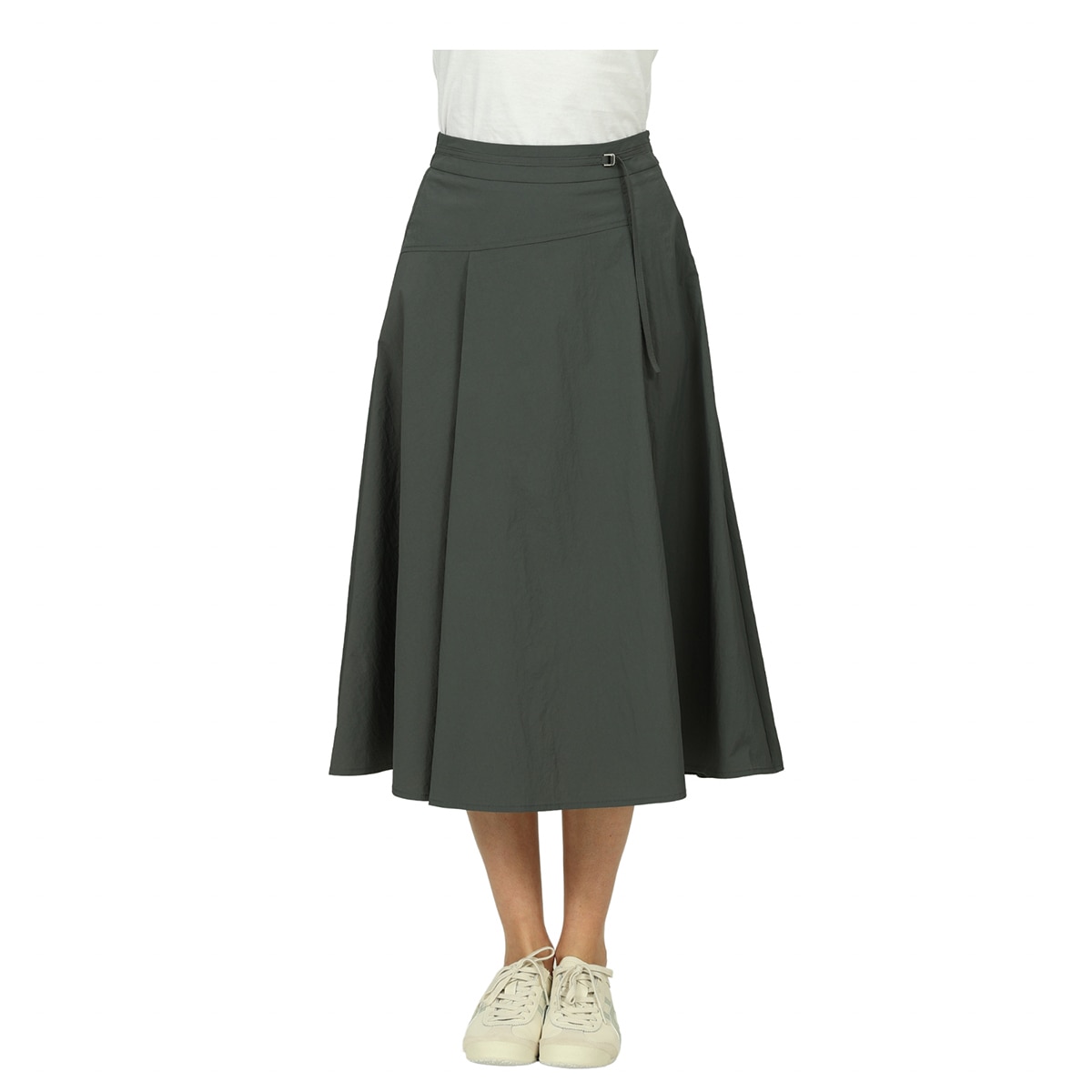 레니본 여성 플레어 스커트 - 그레이