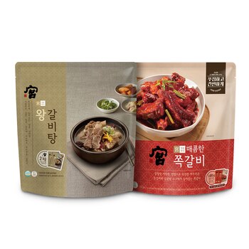 궁 왕갈비탕 1kg x 2 + 매콤한 쪽갈비 700g x 2 궁 왕갈비탕 1kg x 2 + 매콤한 쪽갈비 700g x 2
