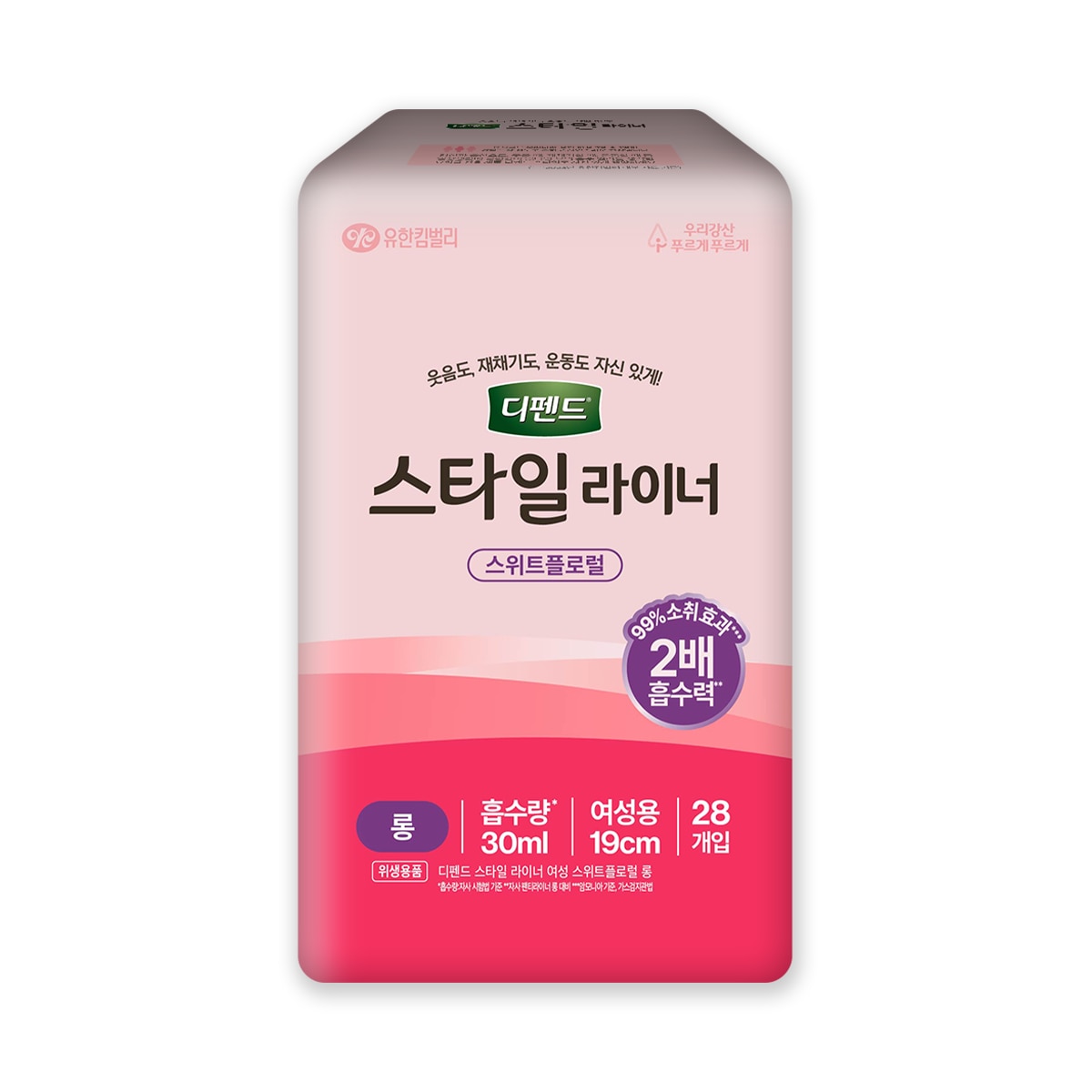 디펜드 스타일 라이너 롱 향 28개 x 4팩 - 스위트플로럴