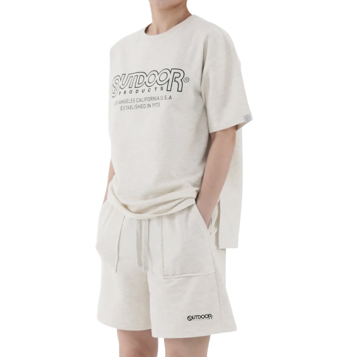 아웃도어프로덕츠 여성 라운지 상하의 세트 - 멜란지 오트밀