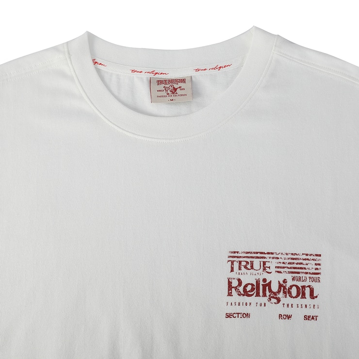 트루 릴리젼 남성 반소매 티셔츠 - 화이트, S