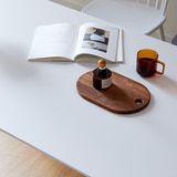 헤이지 세라믹 식탁 세트 4인 - 월넛, 솔리드 화이트 헤이지 세라믹 식탁 세트 4인 - 월넛, 솔리드 화이트