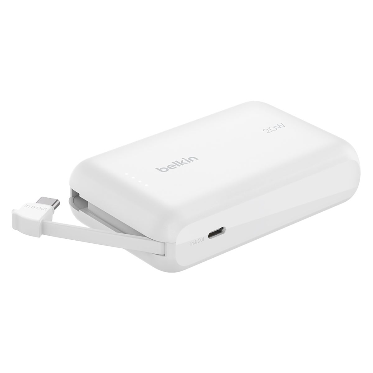 벨킨 C 타입 케이블 일체형 20W 10000mAh 보조배터리 - 화이트 벨킨 C 타입 케이블 일체형 20W 10000mAh 보조배터리 - 화이트