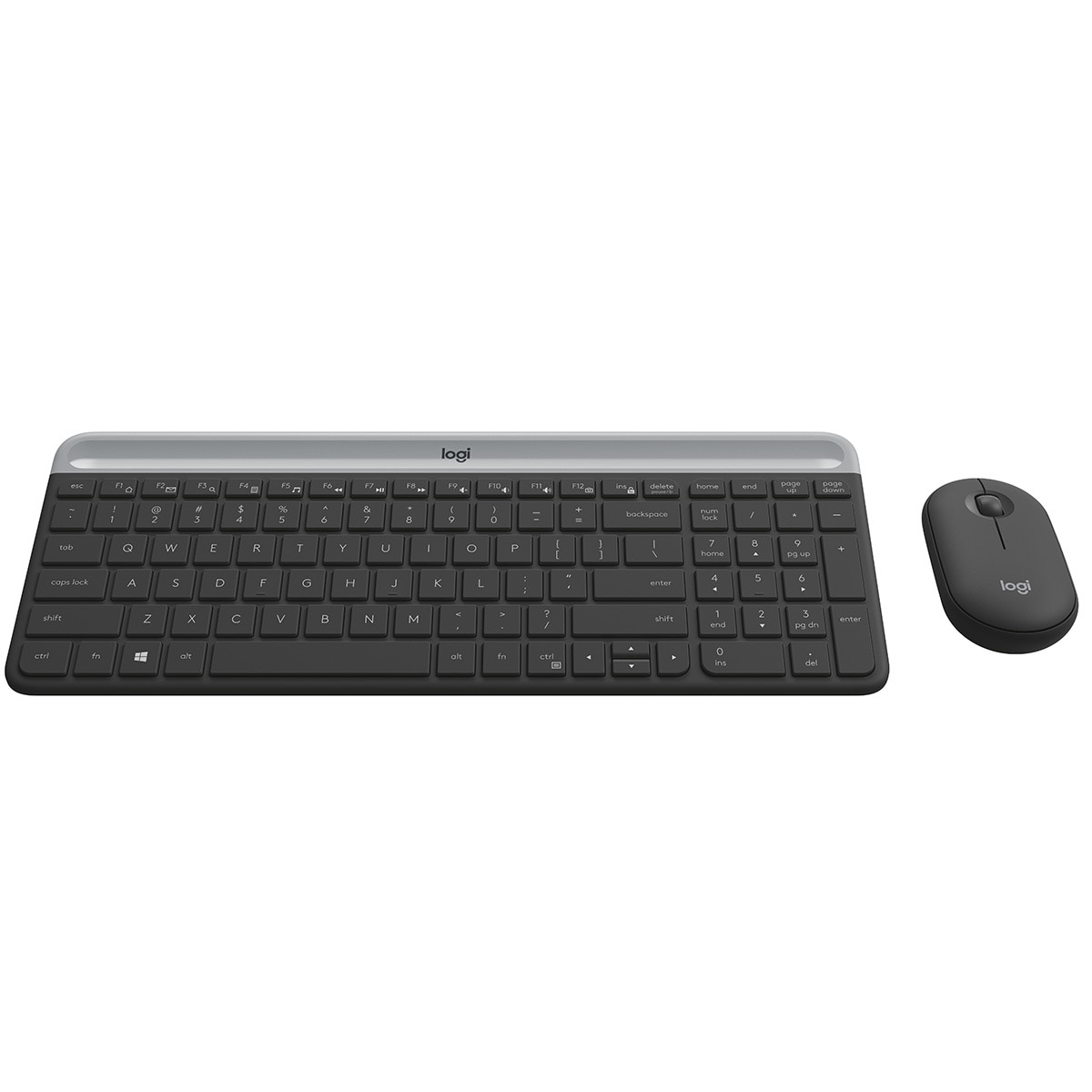 Logitech 무선 슬림 키보드 마우스 세트 - 시크 블랙