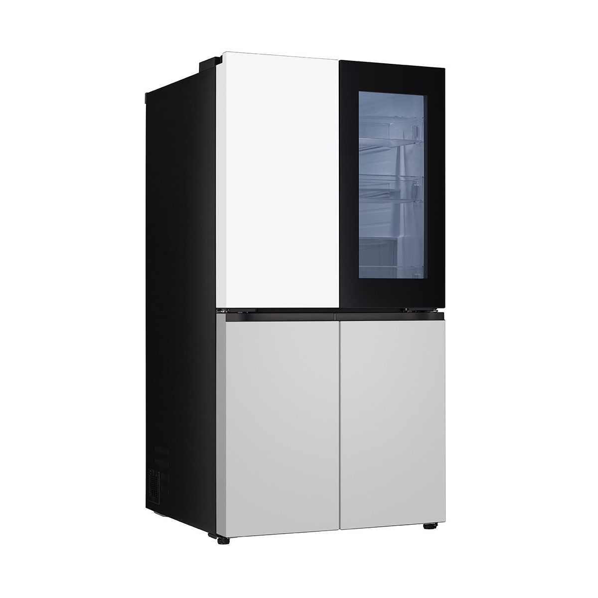 LG 오브제 노크온 냉장고 870L,메탈크림화이트&그레이