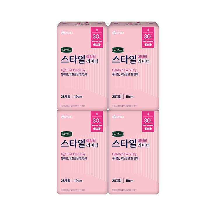 디펜드 스타일 라이너 무향 롱 28개 x 4팩