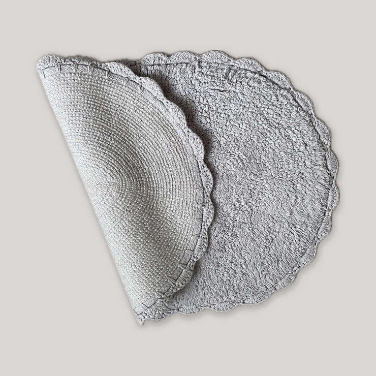 플로티나 순면 발매트 세트 2P - 50 x 70cm, 그레이+그레이 플로티나 순면 발매트 세트 2P - 50 x 70cm, 그레이+그레이