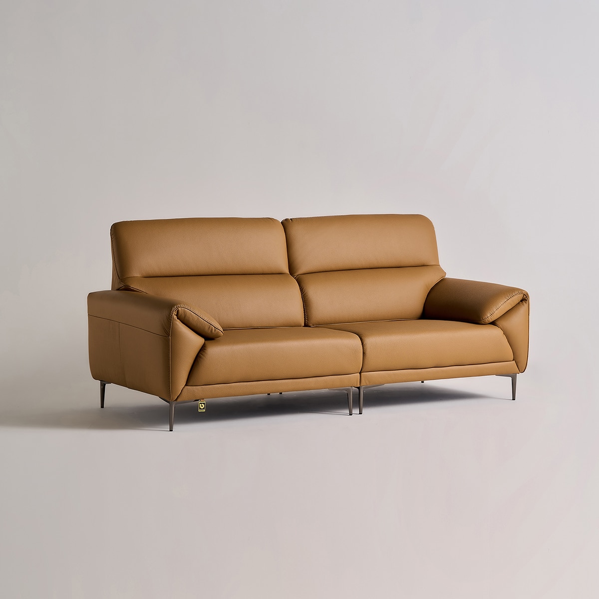 다우닝 데이지 전체 천연가죽 소파 3인