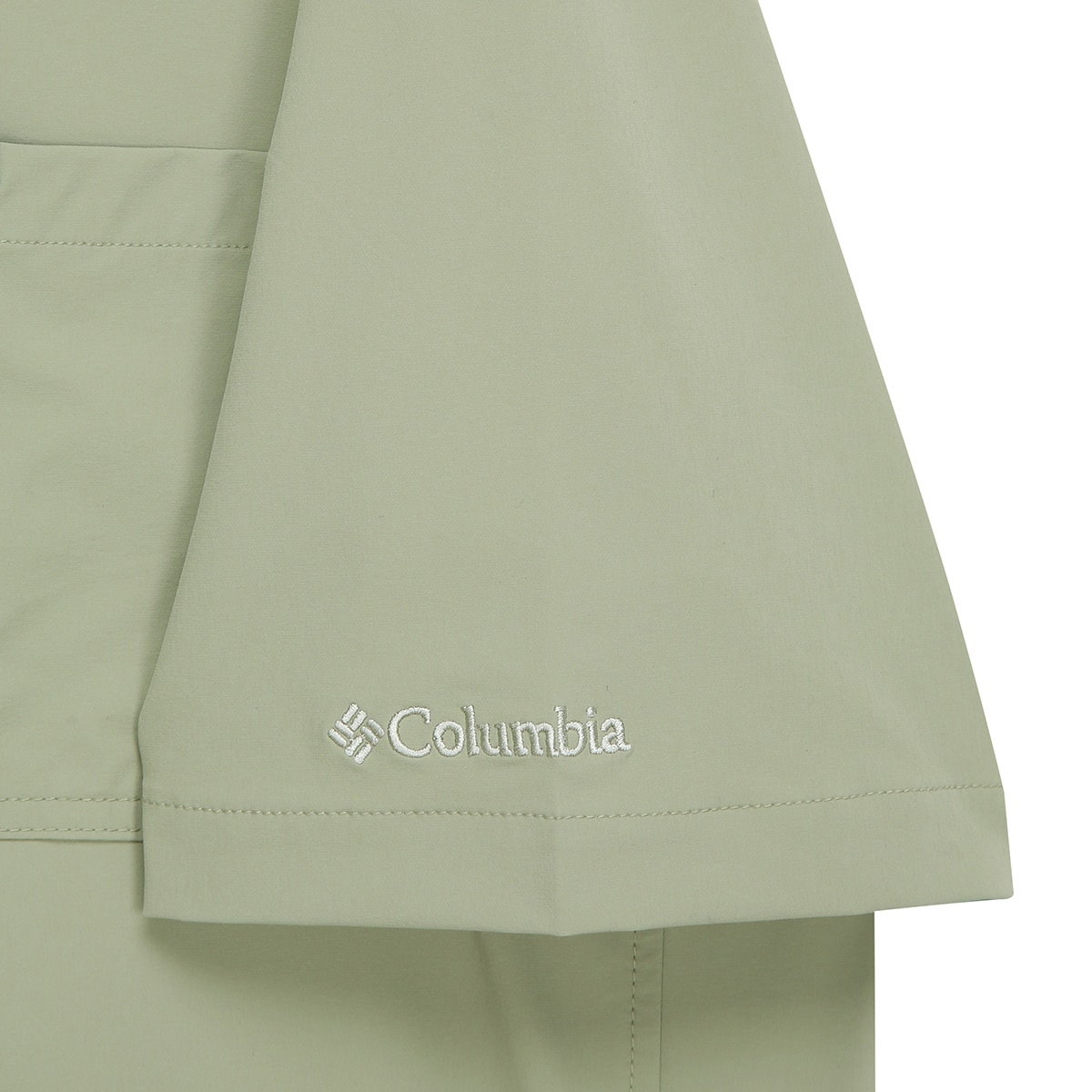 컬럼비아 남성 우븐 반소매 스트레치 폴로티 - 라이트카키, L