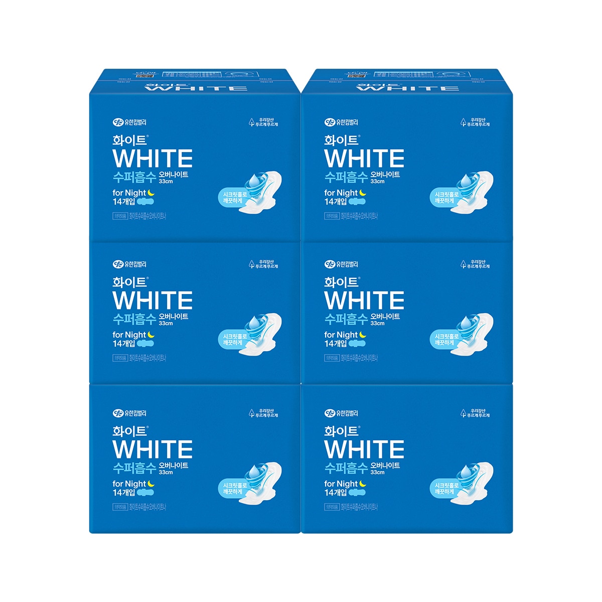 화이트 수퍼흡수 오버나이트 14개x 6팩