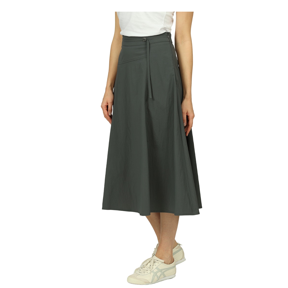 레니본 여성 플레어 스커트 - 그레이