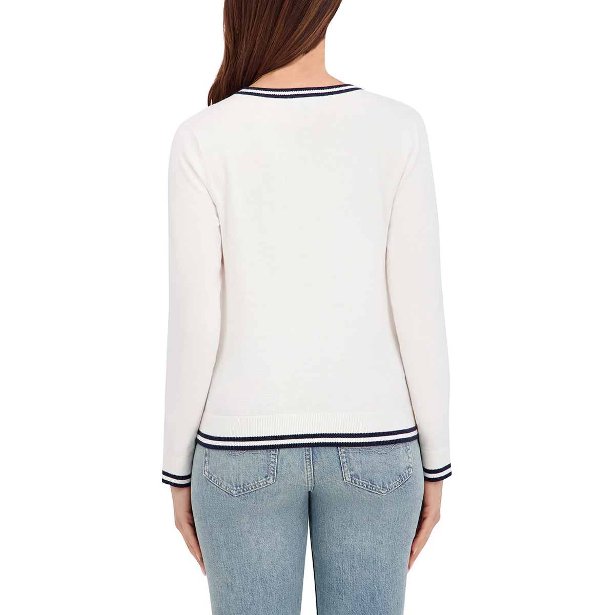 할스톤 여성 케이블 스웨터 - 아이보리, L