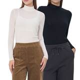 SOUP 여성 레이어드용 모크넥 티셔츠 2PK SOUP 여성 레이어드용 모크넥 티셔츠 2PK