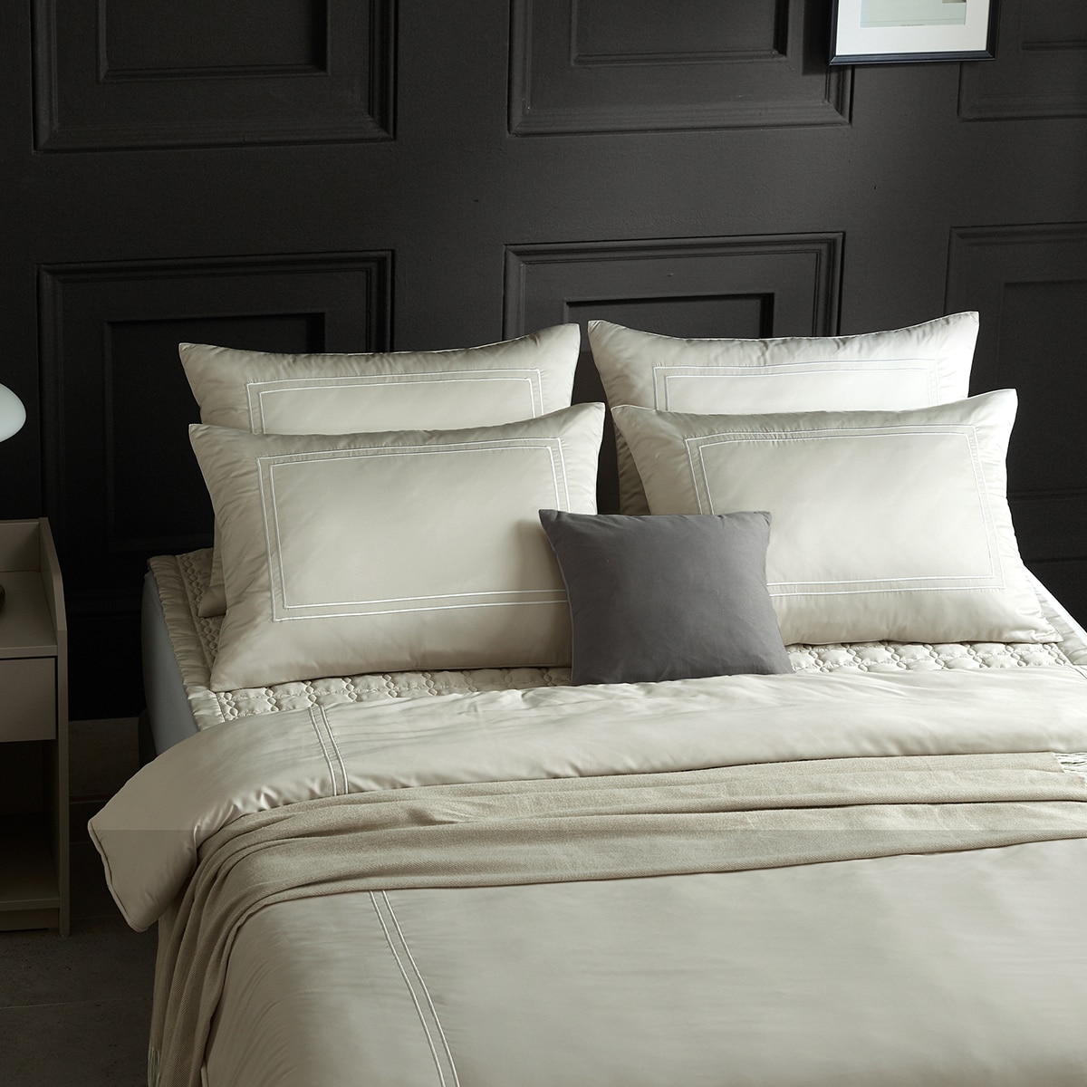 알러텍트 알러지 케어 베개커버 2P - 웜그레이 (프레임)