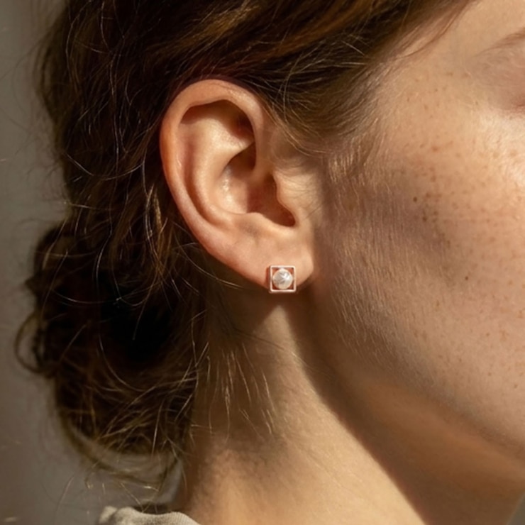 클라베드제이 14K 골드 담수 진주 귀걸이 소피아