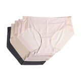 바디블루 여성 슬러브 헴 팬티 5매 - 크림베이지/핑크베이지/옐로베이지/베이지/블랙, M