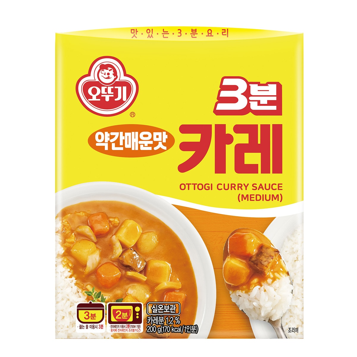 오뚜기 3분 카레 & 짜장 200g x 12 + 200g x 6