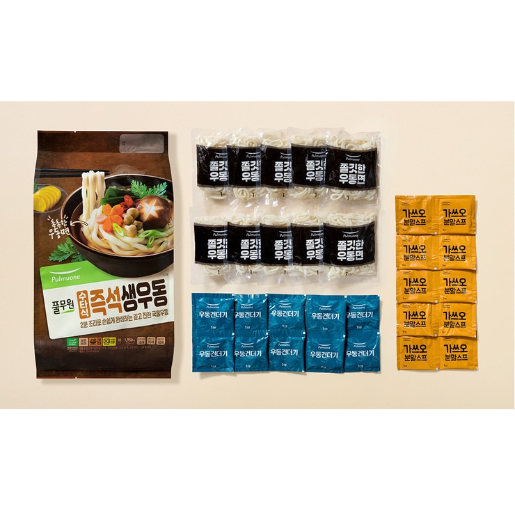 풀무원 수타식 즉석생우동 195g x 10