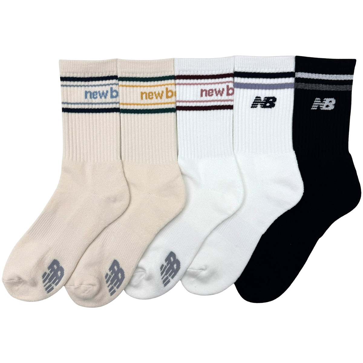 뉴발란스 성인 중목양말 5족 - 6FMAS(미디엄 아쏘트) 뉴발란스 성인 중목양말 5족 - 6FMAS(미디엄 아쏘트)