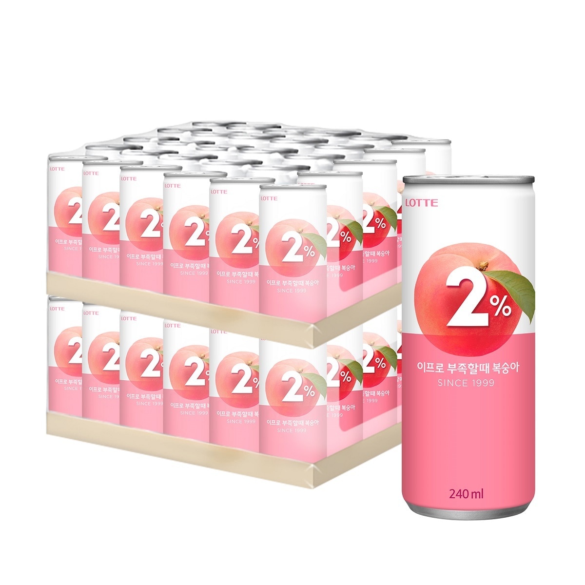 2% 부족할 때 복숭아맛 240ml x 30캔x 2팩