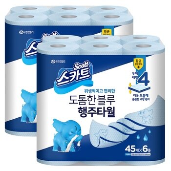 스카트 후레시 블루 행주타월 45매 6 x 2 스카트 후레시 블루 행주타월 45매 6 x 2