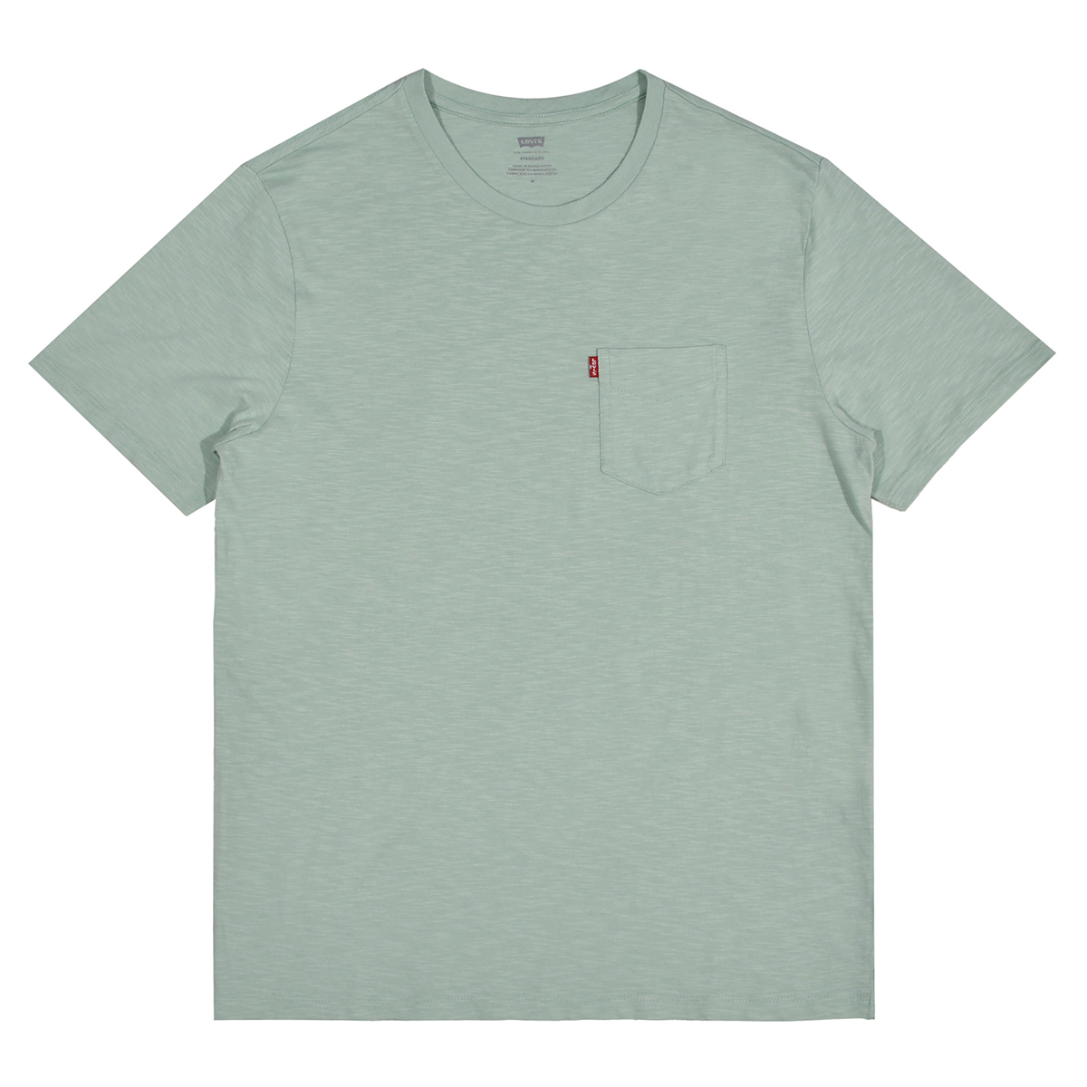 리바이스 남성 반소매 포켓 티셔츠 - 라이트그린