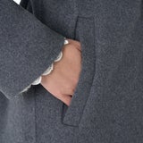 비지트 인 뉴욕 여성 울 캐시미어 혼방 코트
