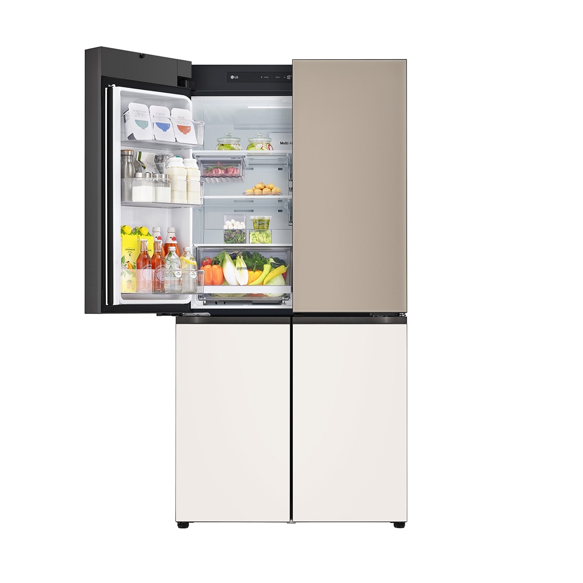 LG 오브제 매직스페이스 냉장고 870L, 클레이 브라운