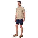 Tailor Vintage 남성 반소매 린넨 셔츠 - 써머카키