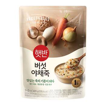 CJ햇반 소프티밀버섯야채죽 420g x 7