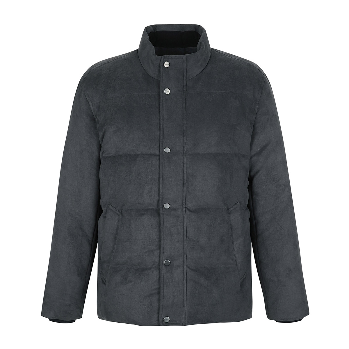 슈페리어 남성 스웨이드 다운 자켓 - 다크그레이, XL