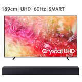 삼성 UHD 75 TV KU75UD7070FXKR 189cm (75) + B400F - 스탠드형