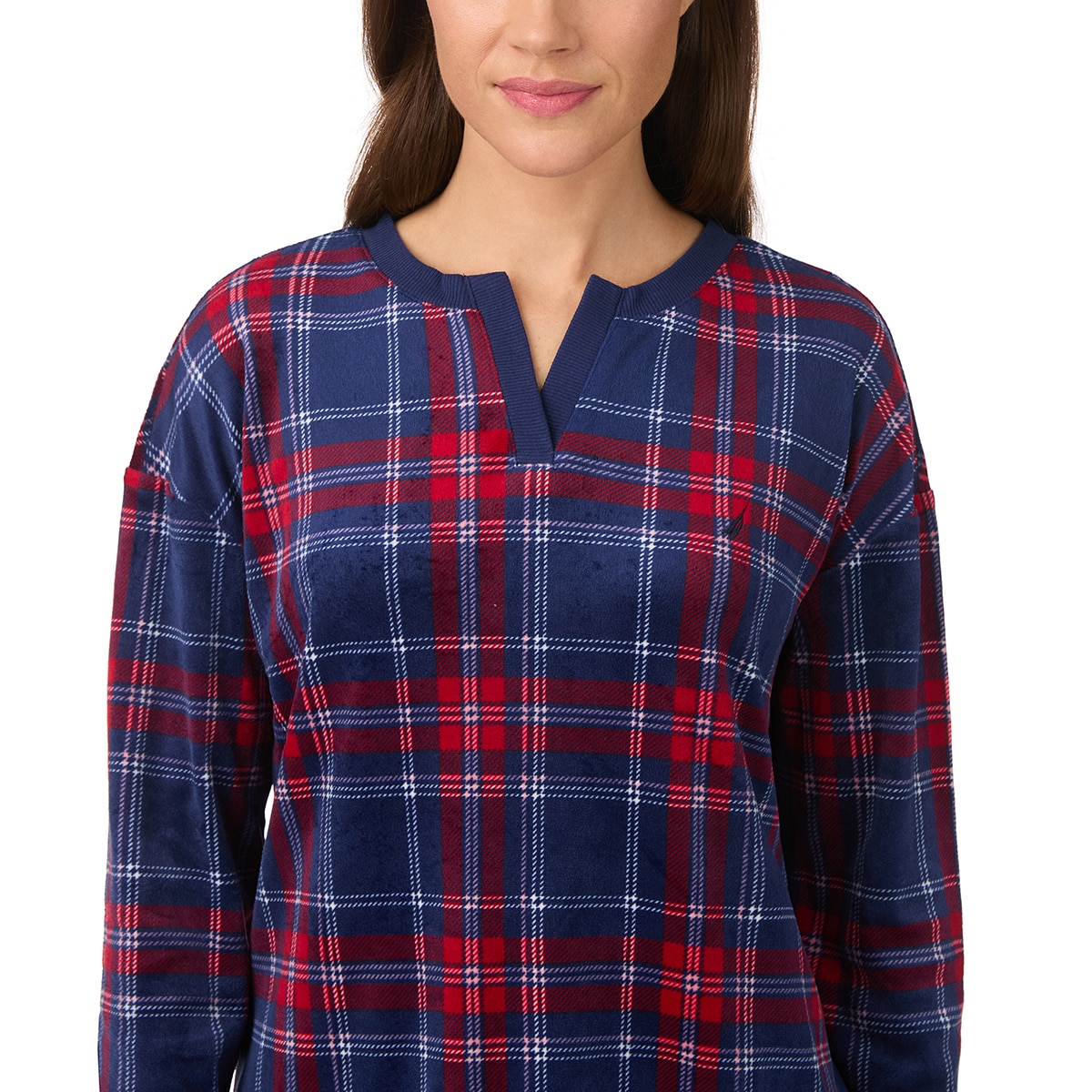 노티카 여성 실키 플리스 파자마 세트 - 레드