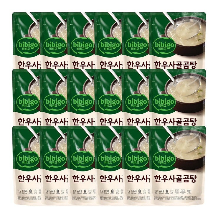 CJ 비비고 한우 사골곰탕 500g x 18