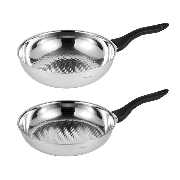 Edelkochen 3-ply Frypan 24cm & Wok 28cm 678928