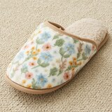 April At Home 플란넬 극세사 담요 슬리퍼 선물세트 - 루미(블루멀티플라워)