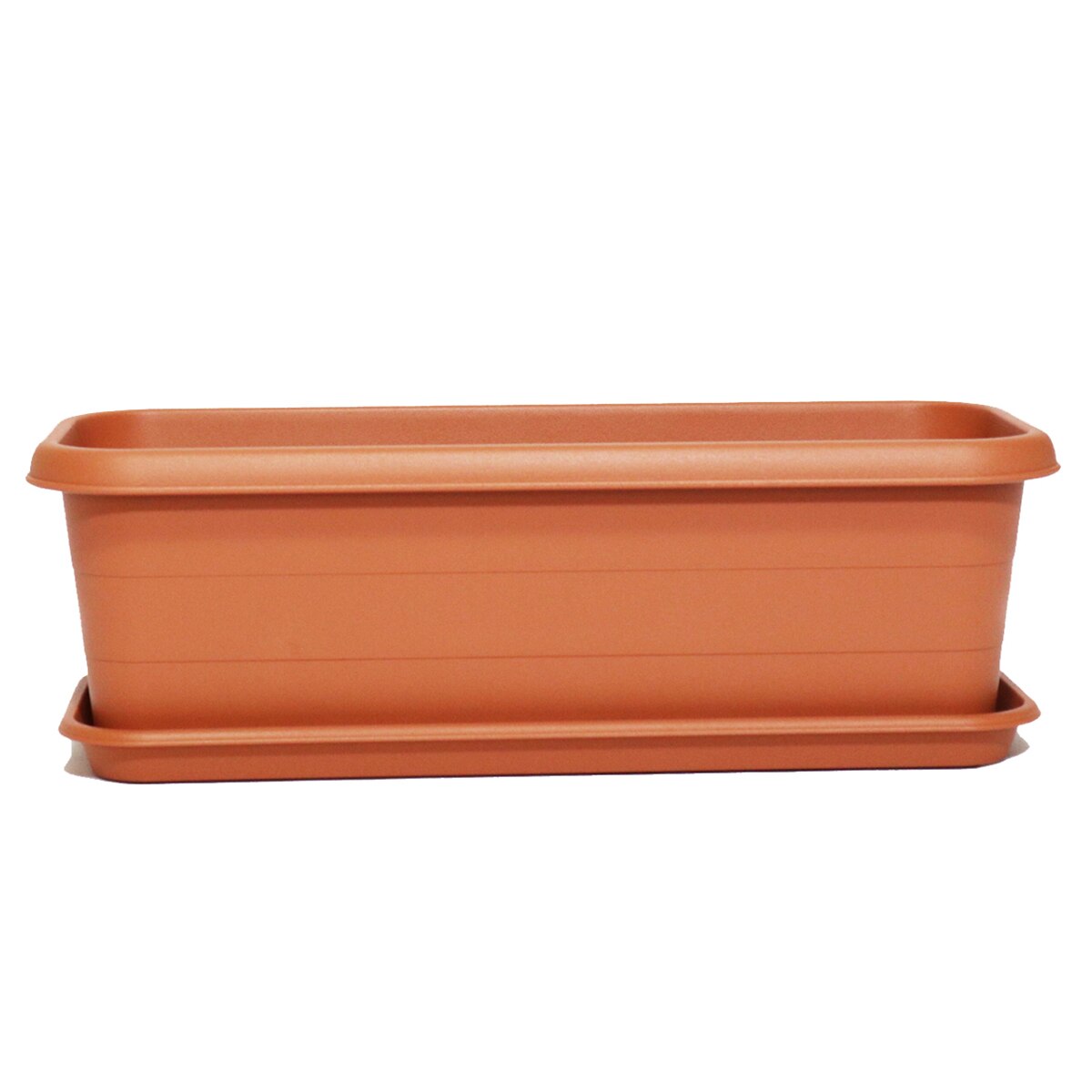 테라스 직사각 화분 40cm 2세트, 오렌지