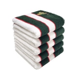 테디베어 선염 세면타월 5P - 딥그린