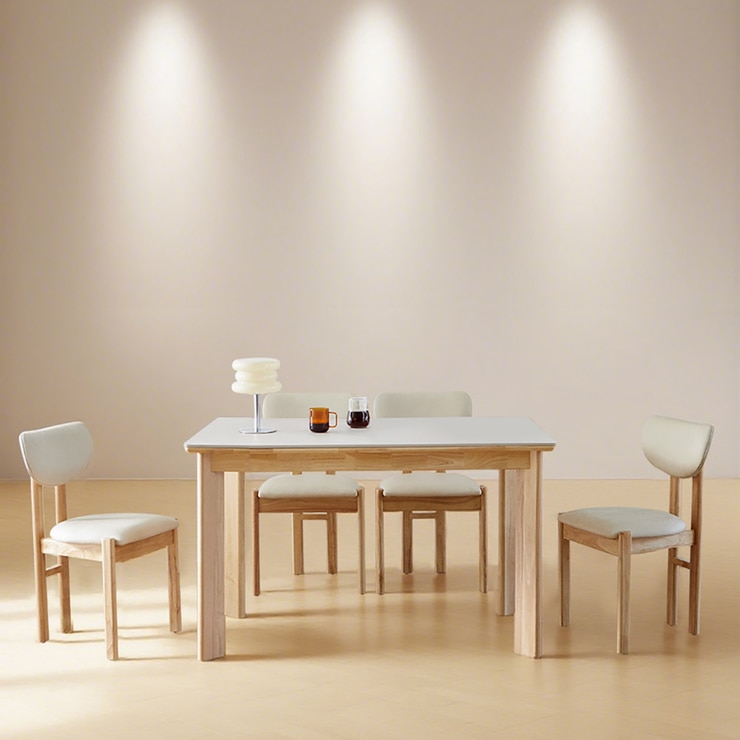 헤이지 세라믹 4인 식탁 세트